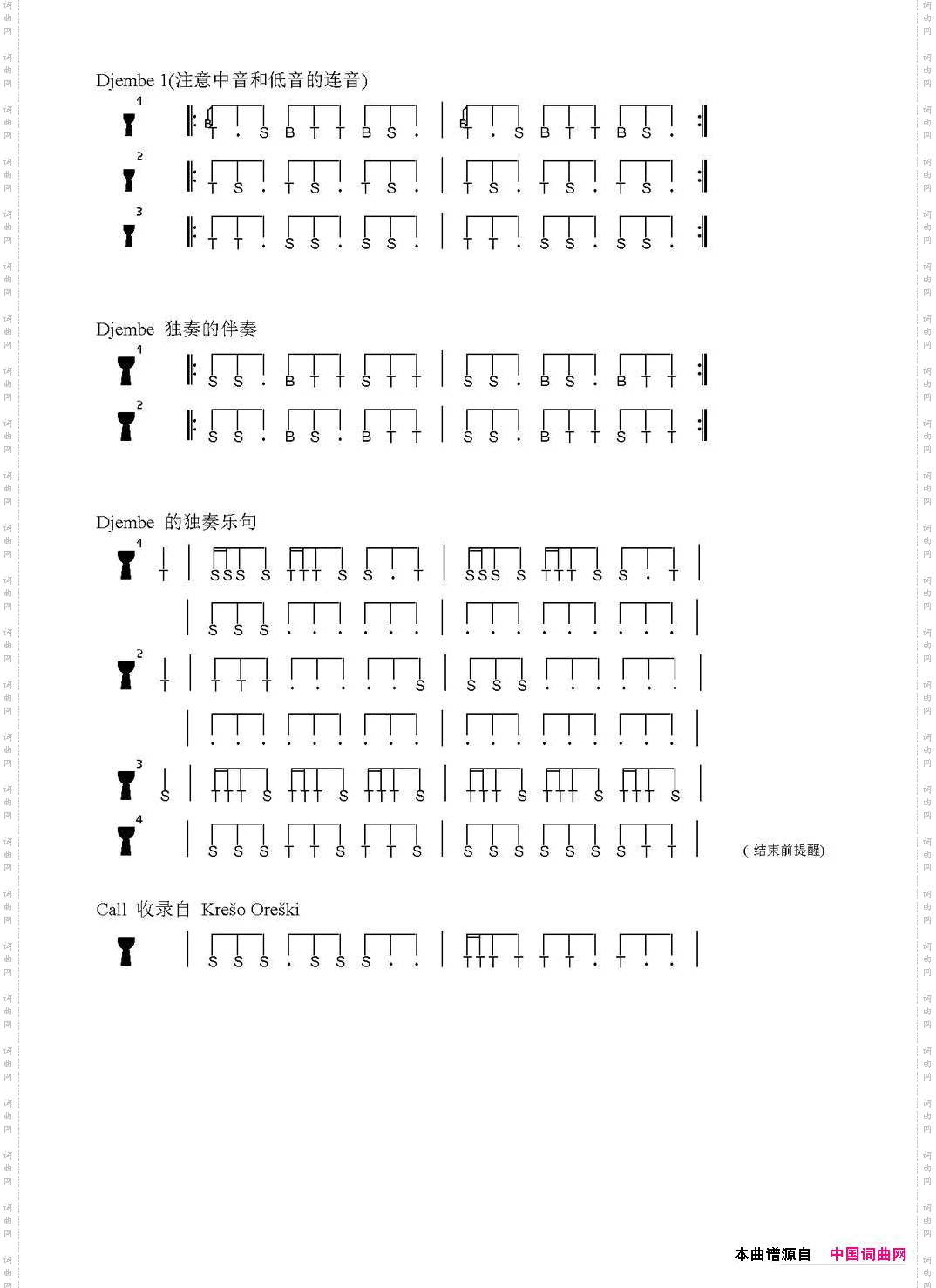Ko-reduga/Kotedjuga/Komodenu非洲手鼓谱_Ko-reduga / Kotedjuga / Komodenu非洲手鼓谱