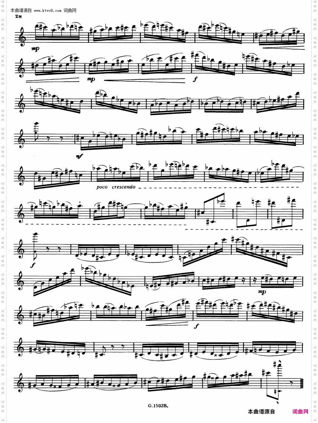 拉库尔萨克斯管练习曲28首