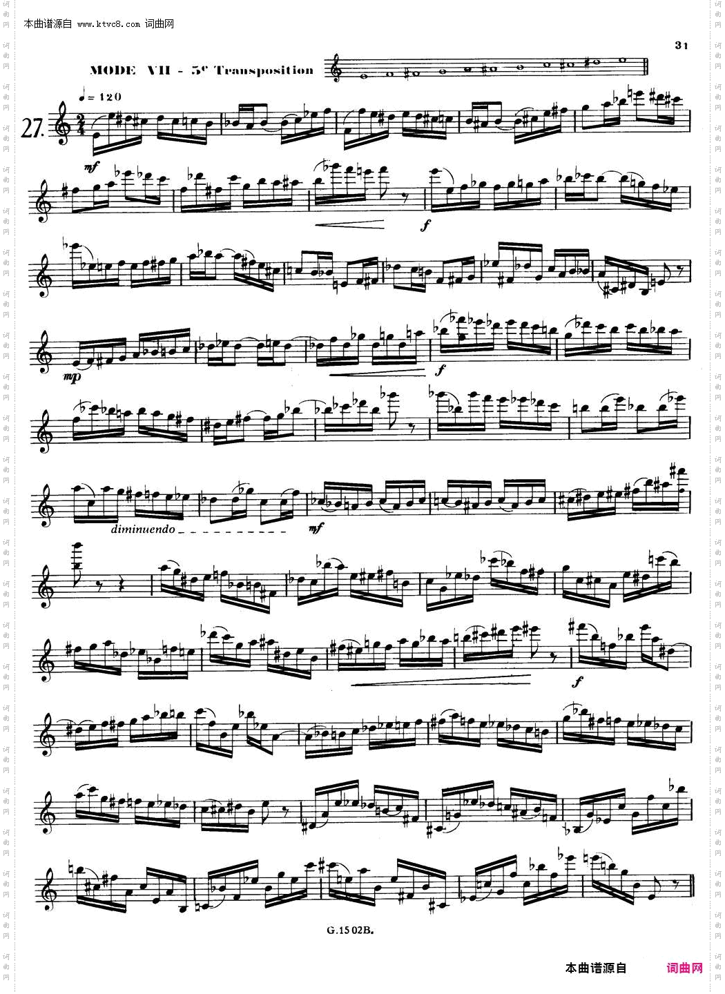 拉库尔萨克斯管练习曲28首