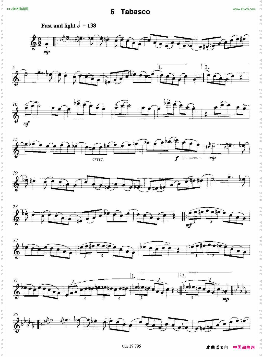 Tabasco12首现代风格练习曲之6