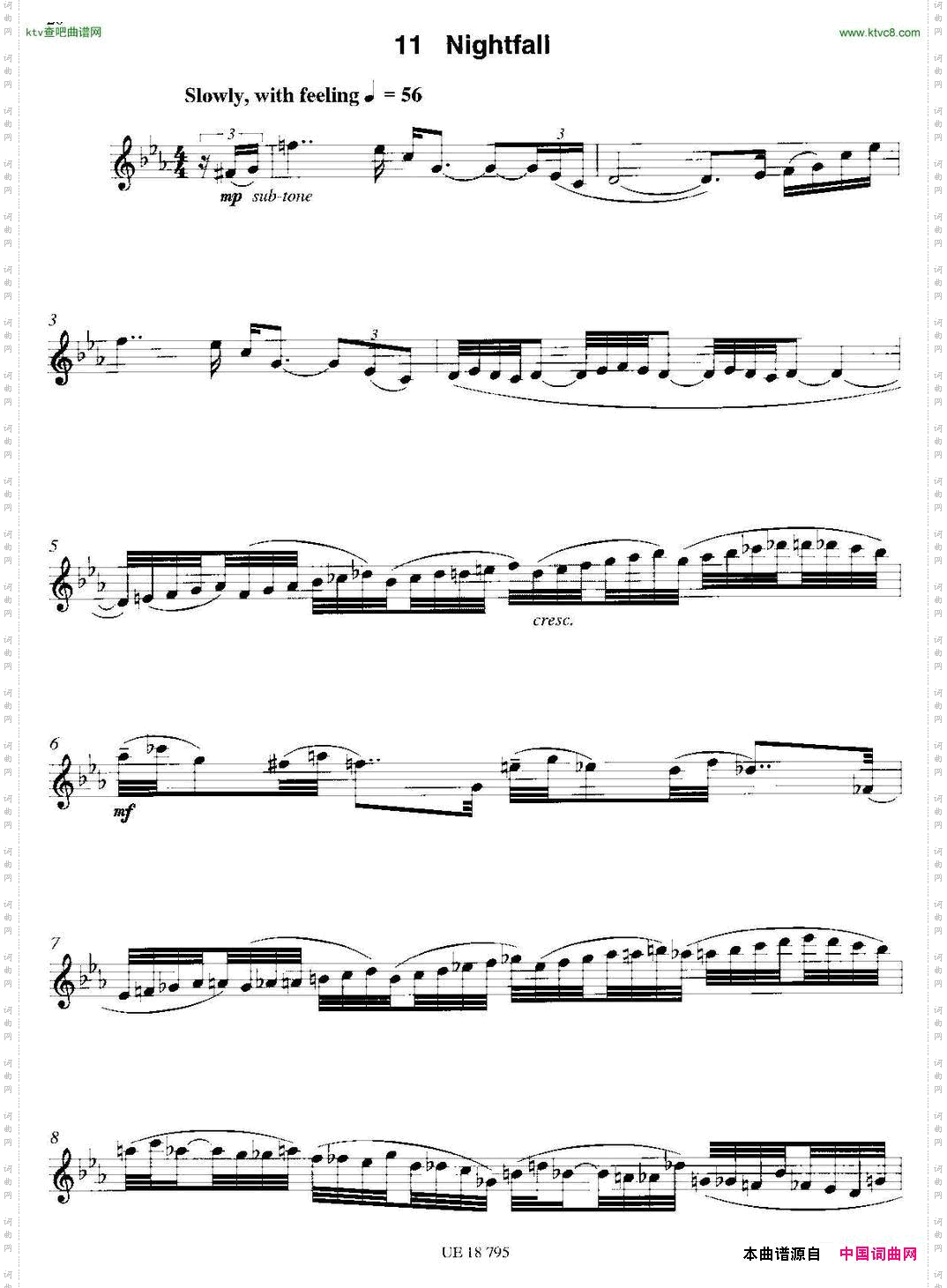 Nightfall12首现代风格练习曲之11