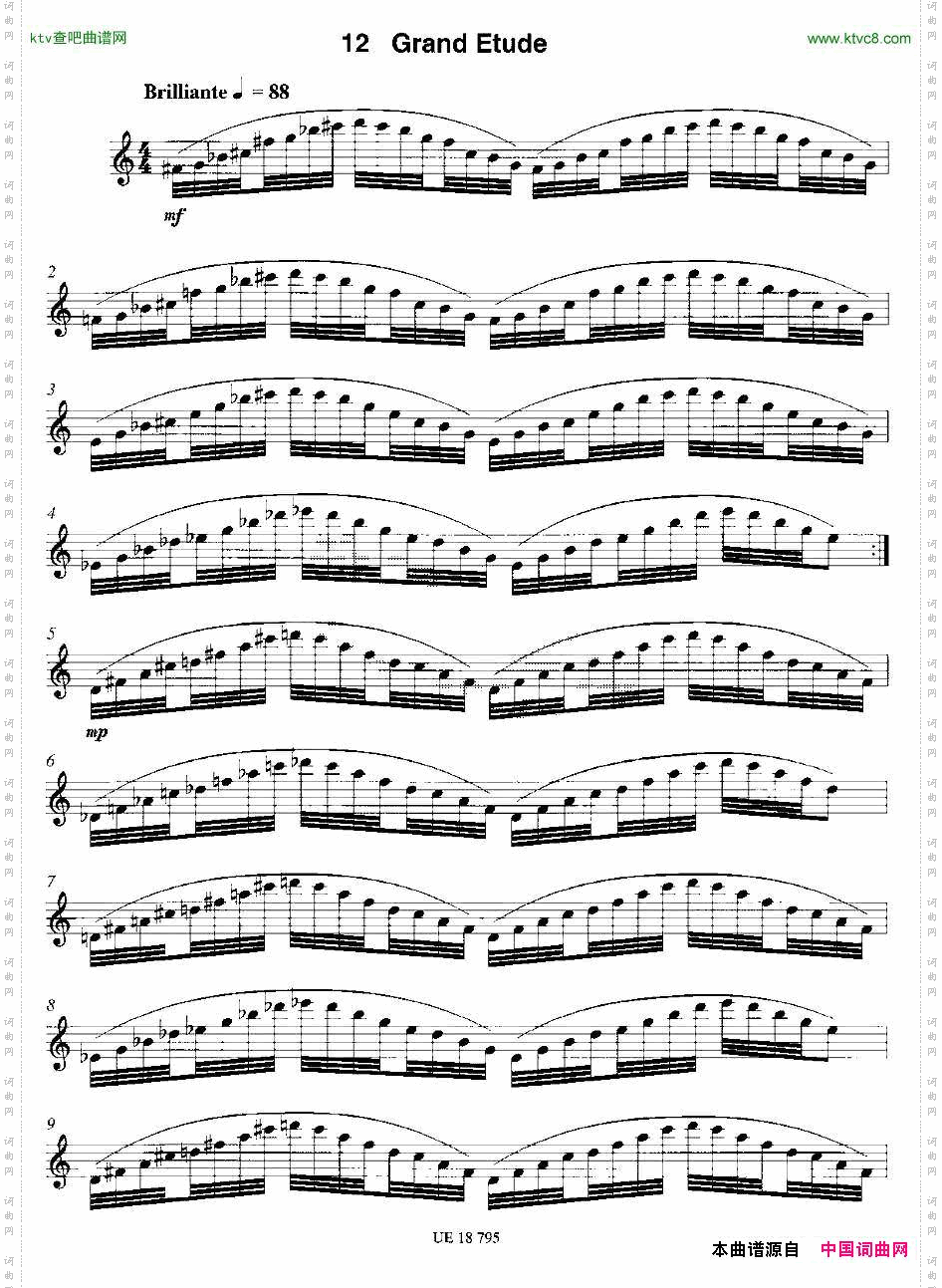 GrandEtude12首现代风格练习曲之12