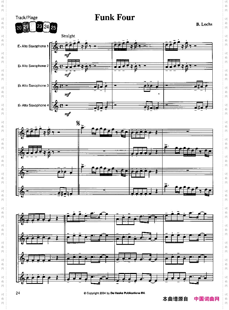 FunkFour中音萨克斯四重奏_Funk Four中音萨克斯四重奏