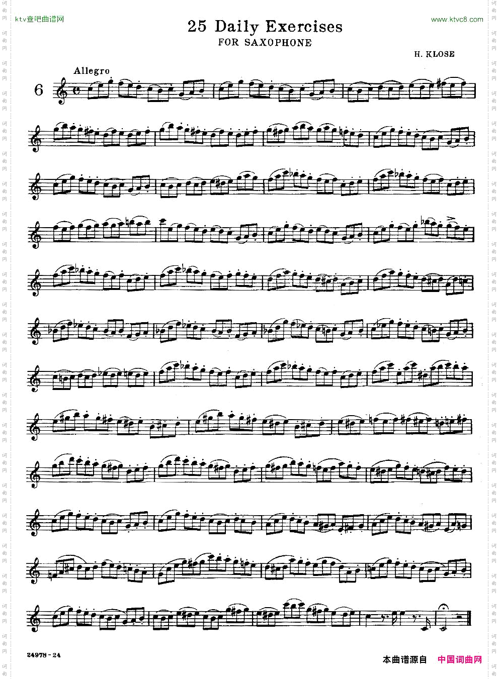 klose-25首萨克斯练习曲6