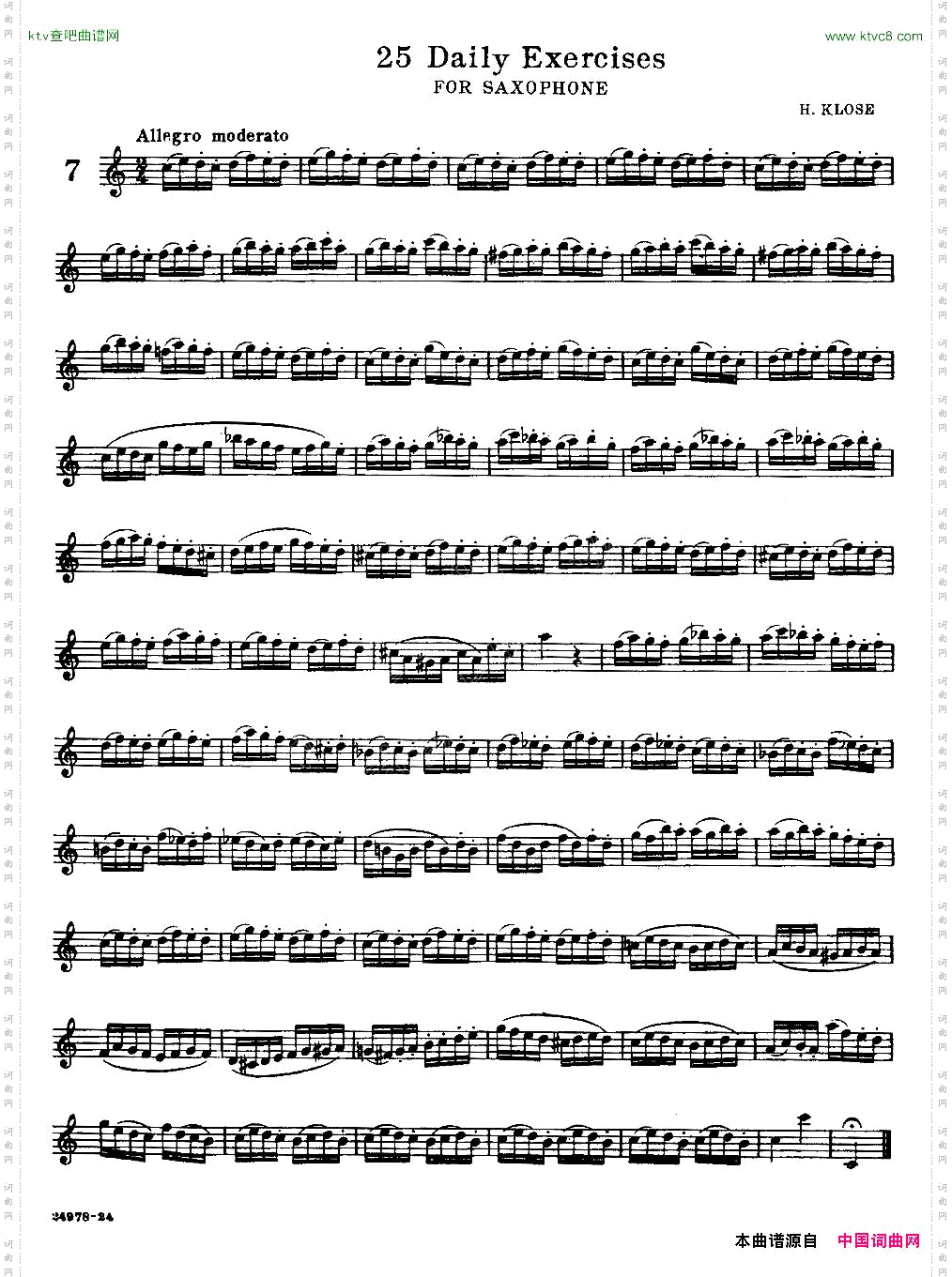 klose-25首萨克斯练习曲7