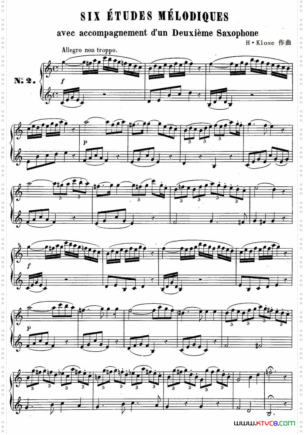 H·Klose二重奏练习曲No.2