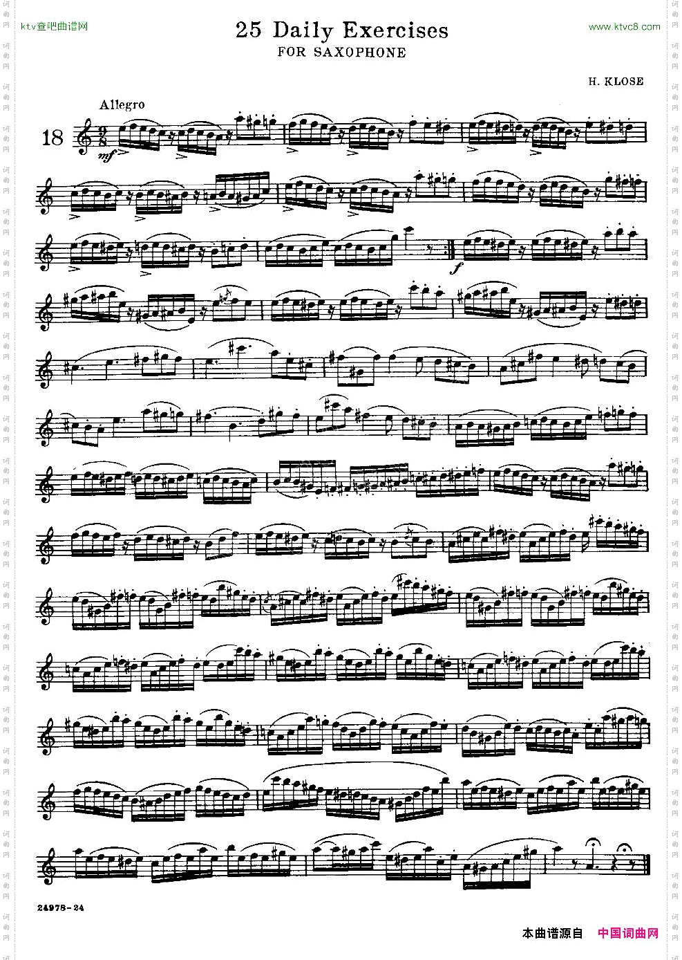 klose-25首萨克斯练习曲18
