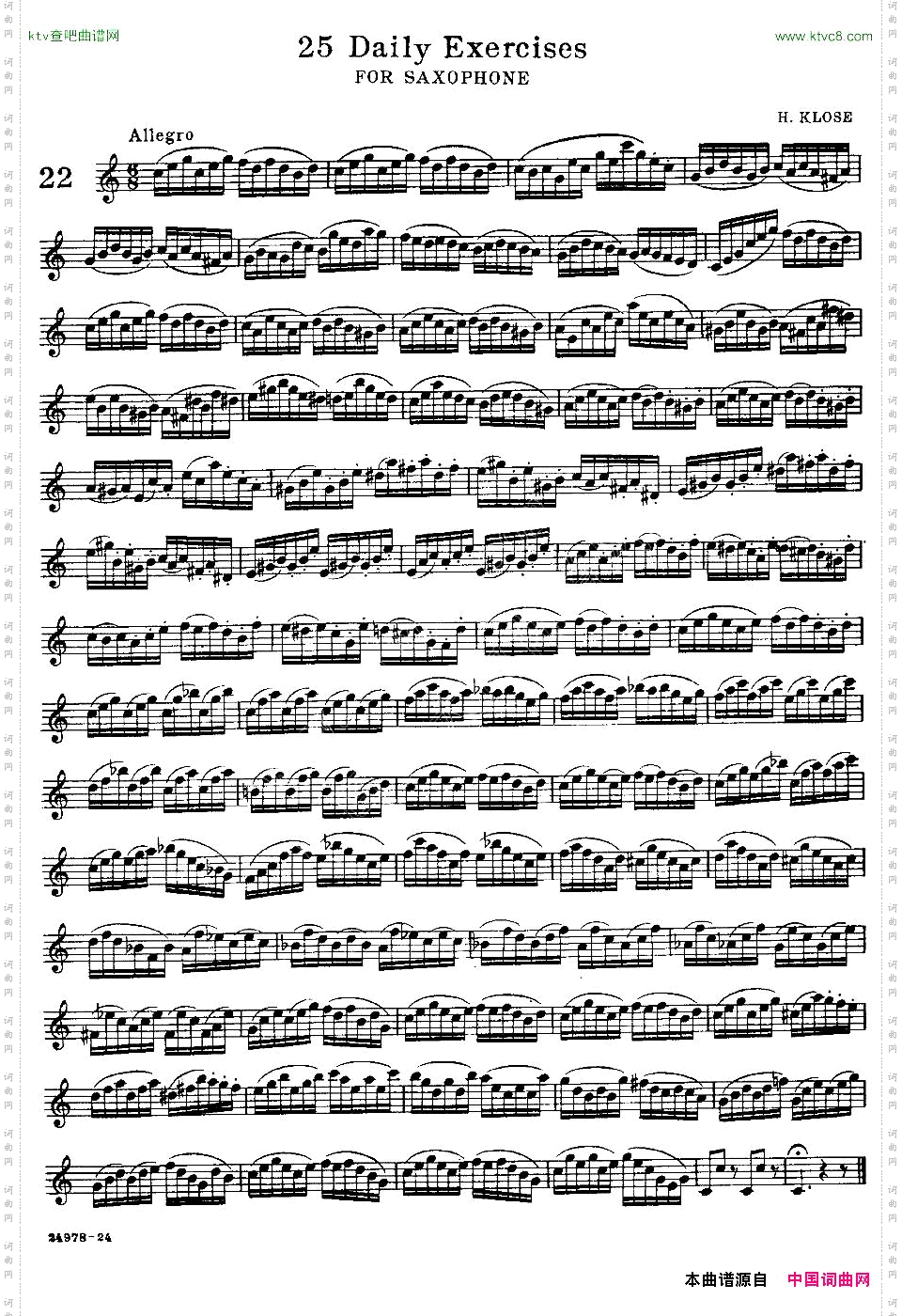 klose-25首萨克斯练习曲22