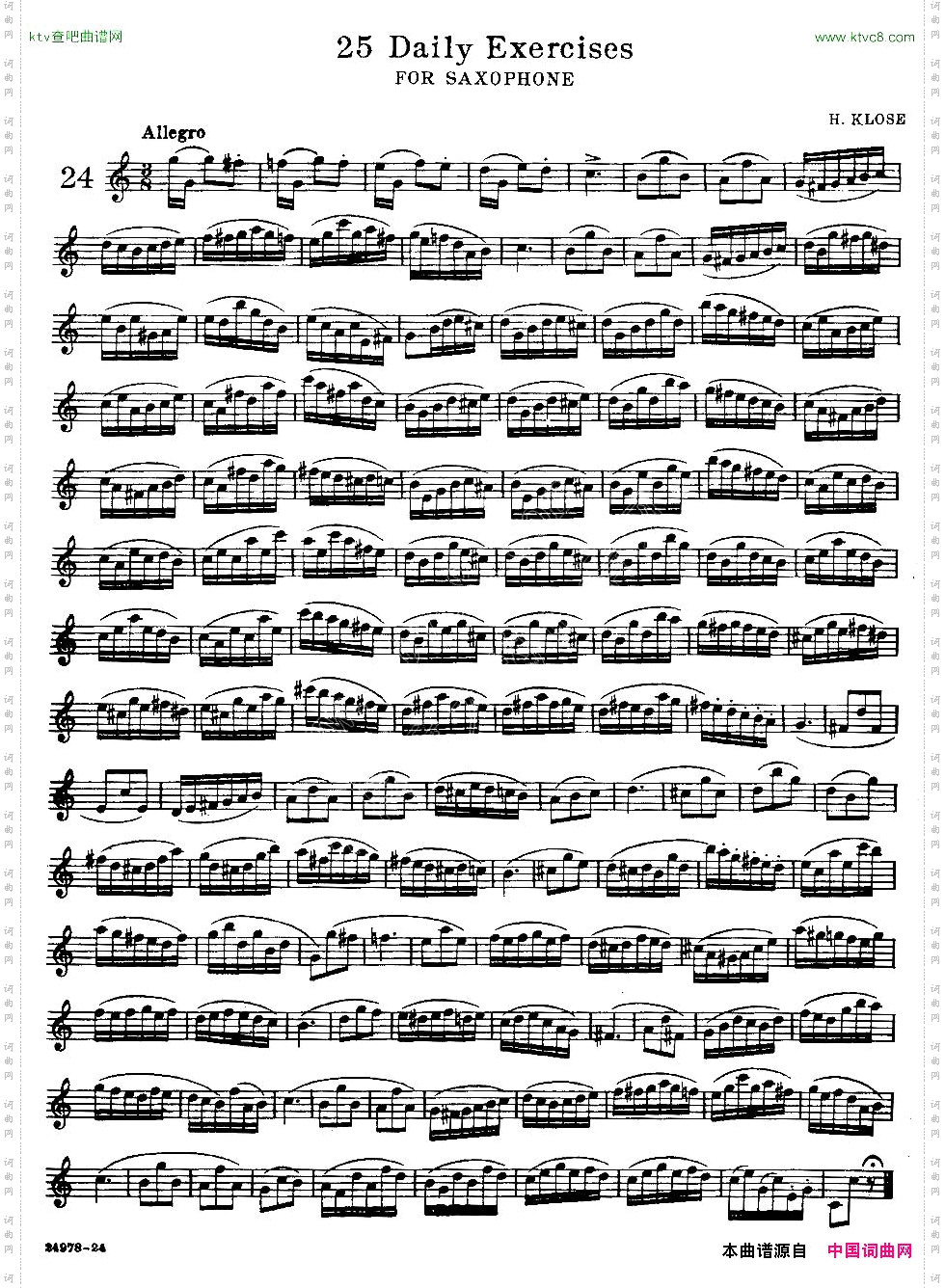 klose-25首萨克斯练习曲24