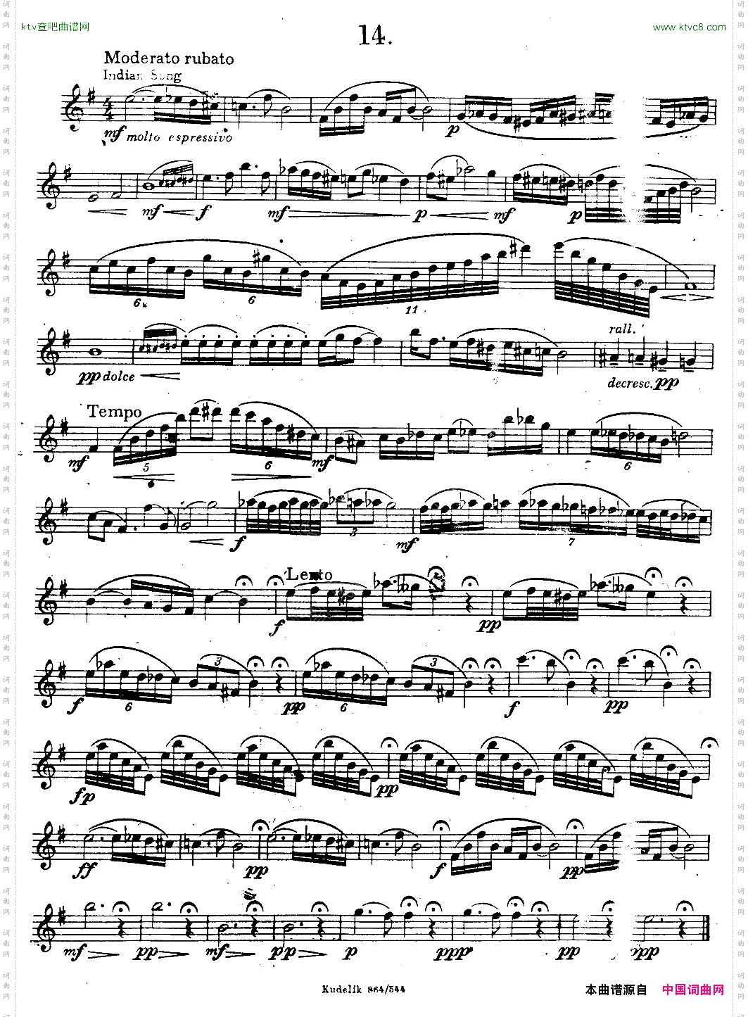 奇特克-萨克斯练习曲之14ETUDYPROSAXOPHON-FRZITRK.op.3