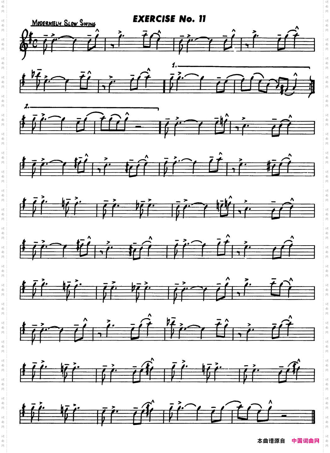 BasicJazzConceptionforsaxophoneEXERCISENo.11_Basic Jazz Conception for saxophoneEXERCISE No.11