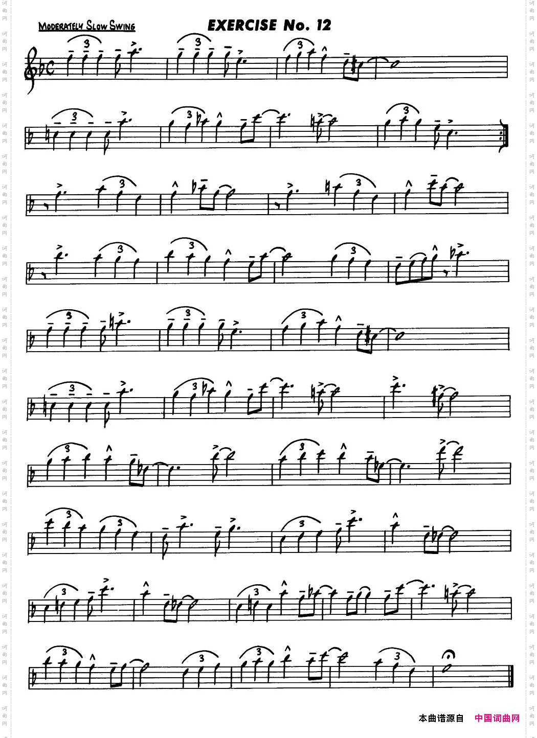 BasicJazzConceptionforsaxophoneEXERCISENo.12_Basic Jazz Conception for saxophoneEXERCISE No.12
