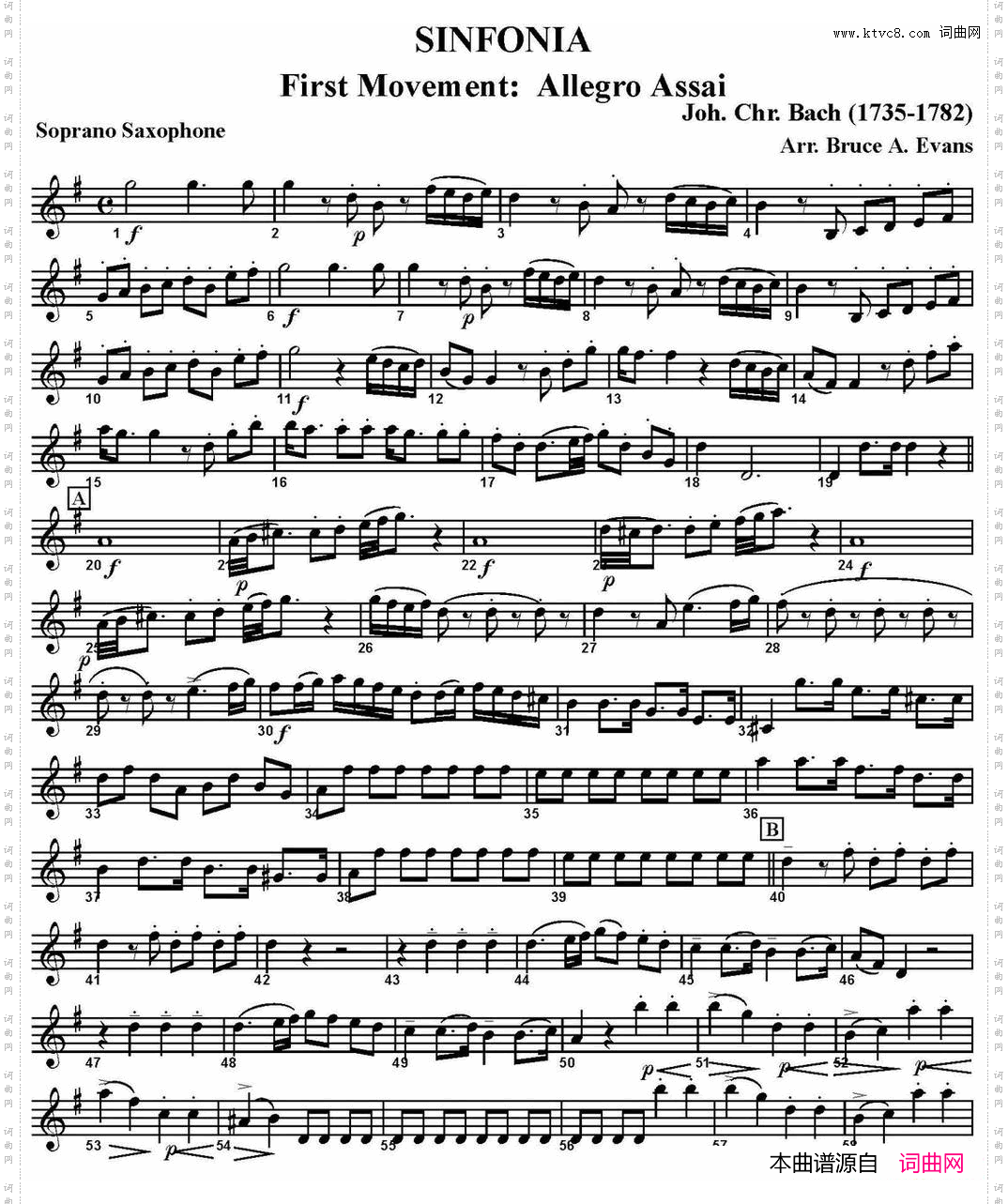 SINFONIAFirstMovement：AllegroAssai四重奏·高音萨克斯分谱_SINFONIA First Movement：Allegro Assai四重奏·高音萨克斯分谱